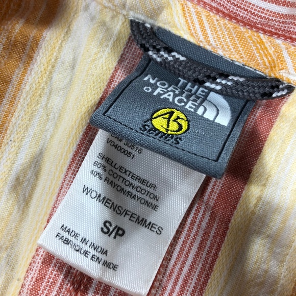 The North Face Red Yellow Striped Button Up Blouse - Picture 5 of 8